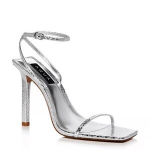 Aqua Silver Snake Sandals